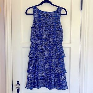 Blue printed dress